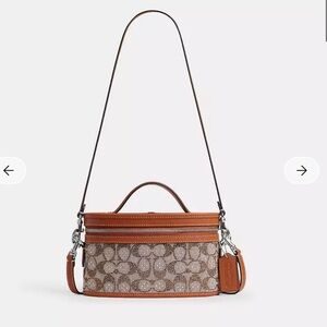Coach Trail Bag in Crystal Signature Jacquard